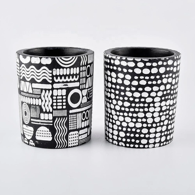 Wholesales custom black ceramic candle jar 10oz