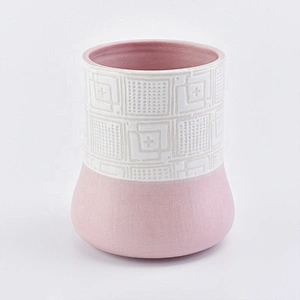 Luxury glazed ceramic votive candle jars customized candle holders home decor wholesale