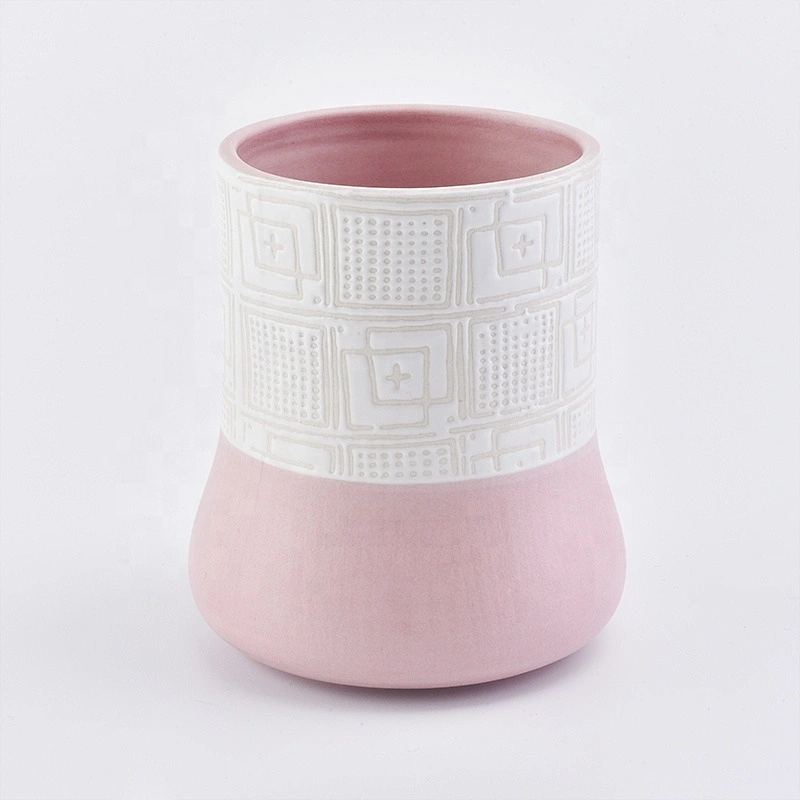Luxury glazed ceramic votive candle jars customized candle holders home decor wholesale
