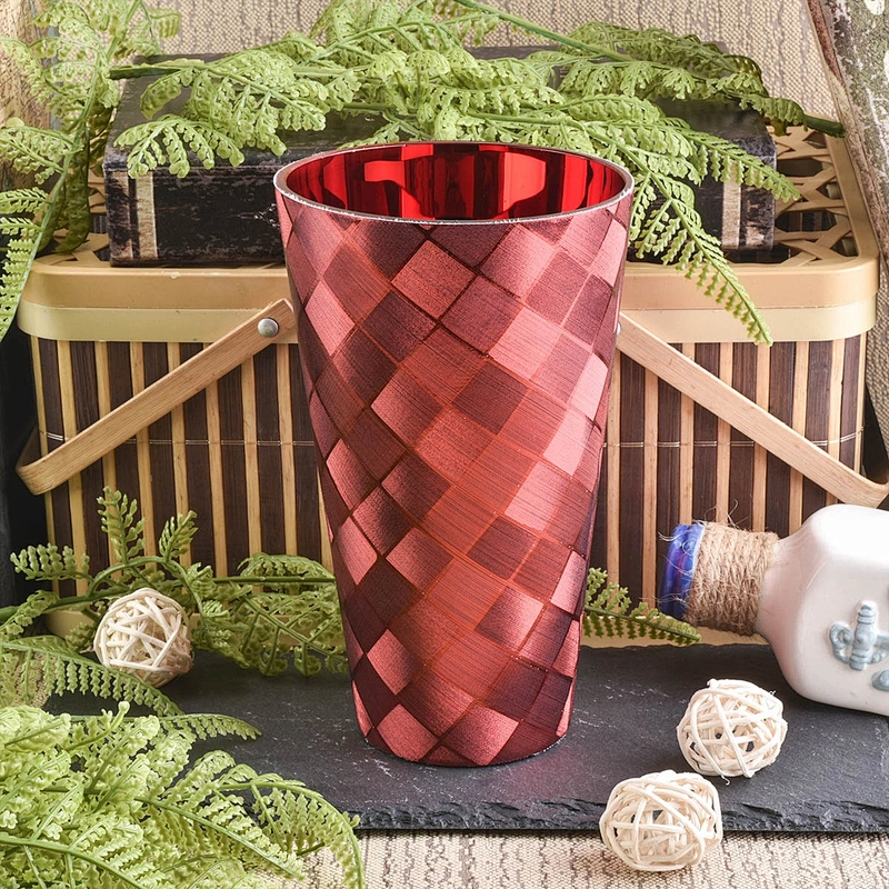 Wholesales leather pillar decorative PU material cylinder candle holders