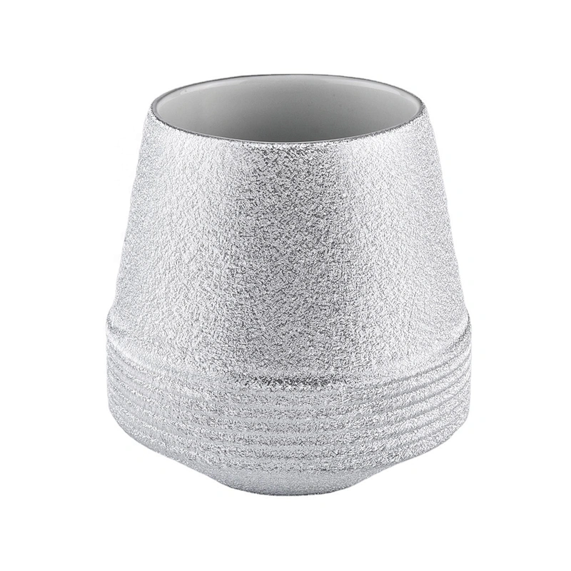 silver painting ceramic candle holders manufacturer