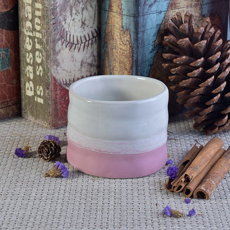 Christmas glazed custom ceramic votive candle jar candle holders party decoration use in bulk