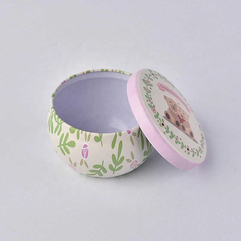Round Box Empty Candle Tins With Lid Decorative customized Tin Candle Jars