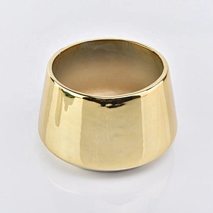 Gold ceramic candle holder glossy varnish wedding decor