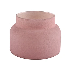 matte pink scented decorative glass candle jars