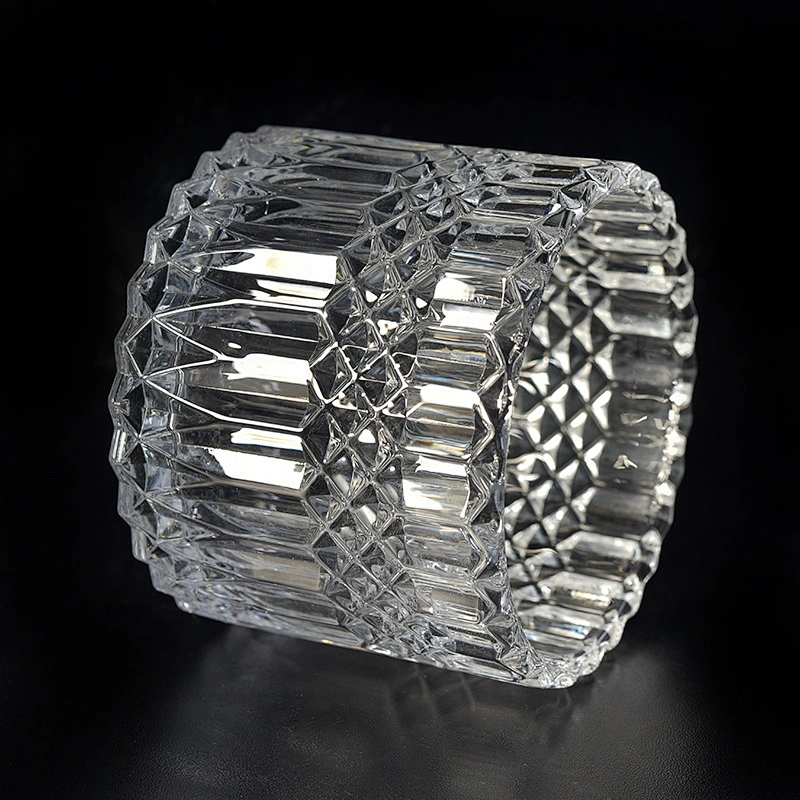 Clear luxury Glass Candle jar home Decor