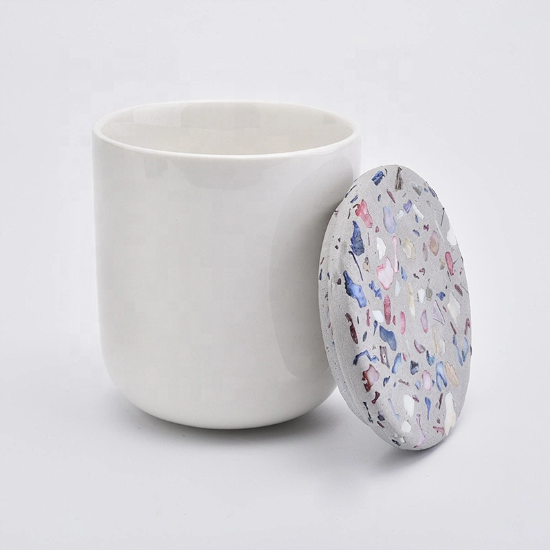 Wholesales cement custom round lids for candle jars holder