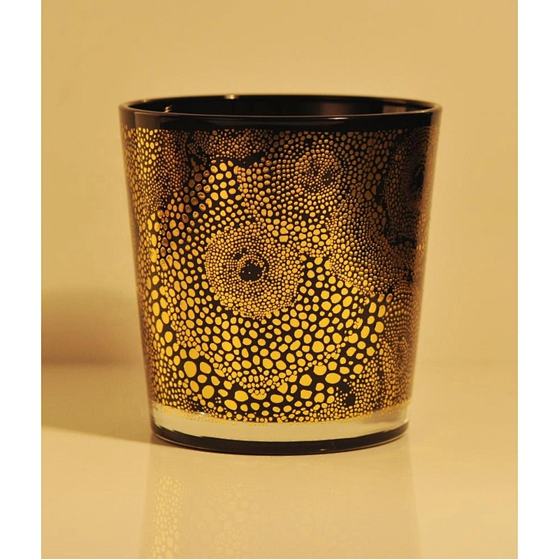 Wholesales Luxury black glass candle vessel for home decoration