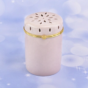 Cylinder ceramic votive candle jars customized candle holders with lid home decor wholesale