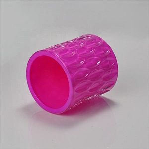Wholesales tealight pink luxury candle glass jar 6oz 8oz 10oz