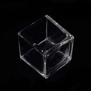 Wholesales Clear Square Glass Candle Jars Home Decoration
