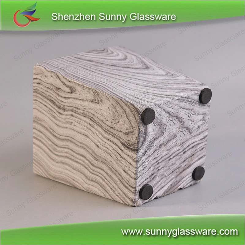 150ml Square concrete candle container Water transfer printing home decor