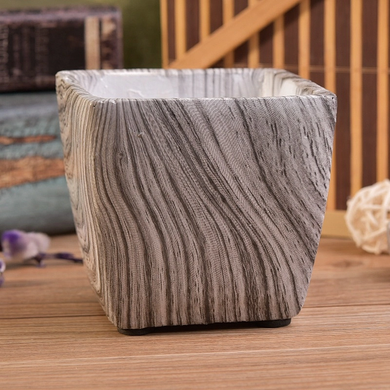 Square concrete candle holders hurricane custom table decor
