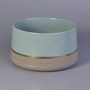 Hand made round votive ceramic candle containers 12oz 14oz
