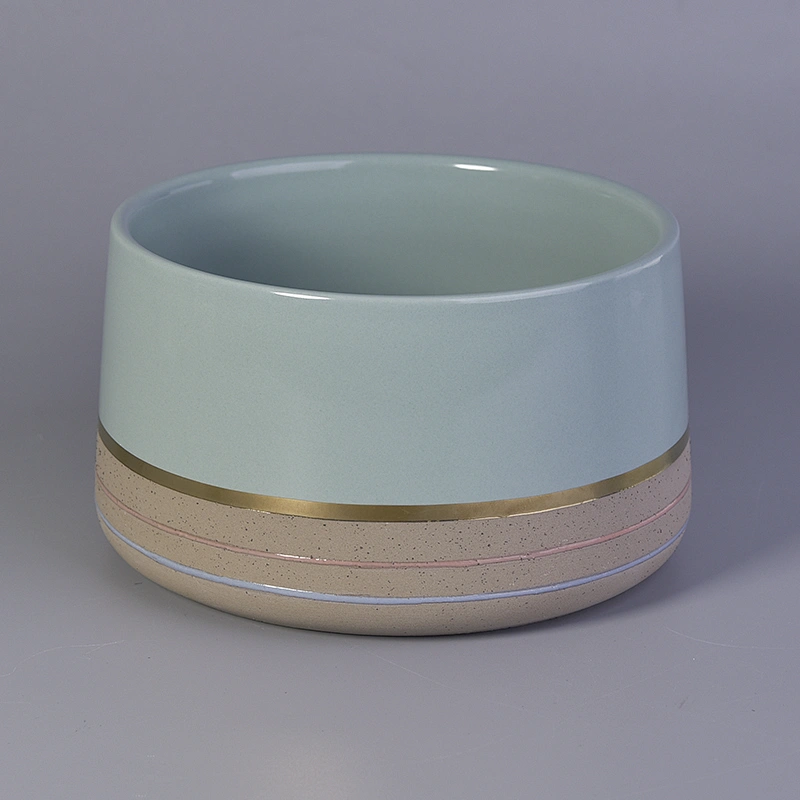 Hand made round votive ceramic candle containers 12oz 14oz