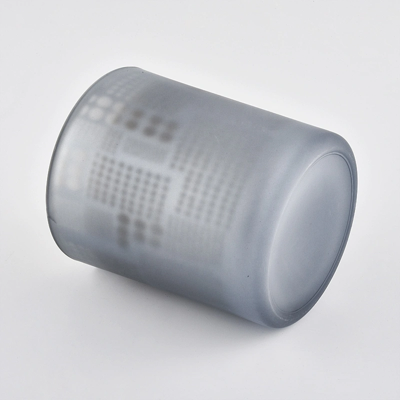 Sunny design luxury grey custom glass candle holders jars 10oz 20oz