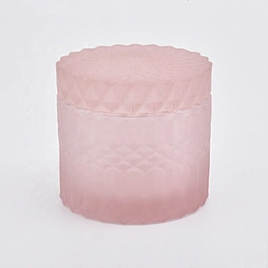 Matte recycled votive candle holders glass candle bottles with lid home decoration