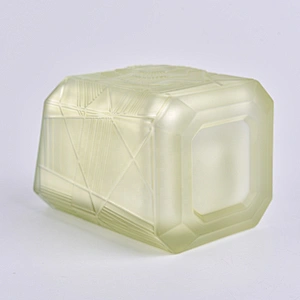 Hot sales Suppliers luxury square Glass candle jar holder
