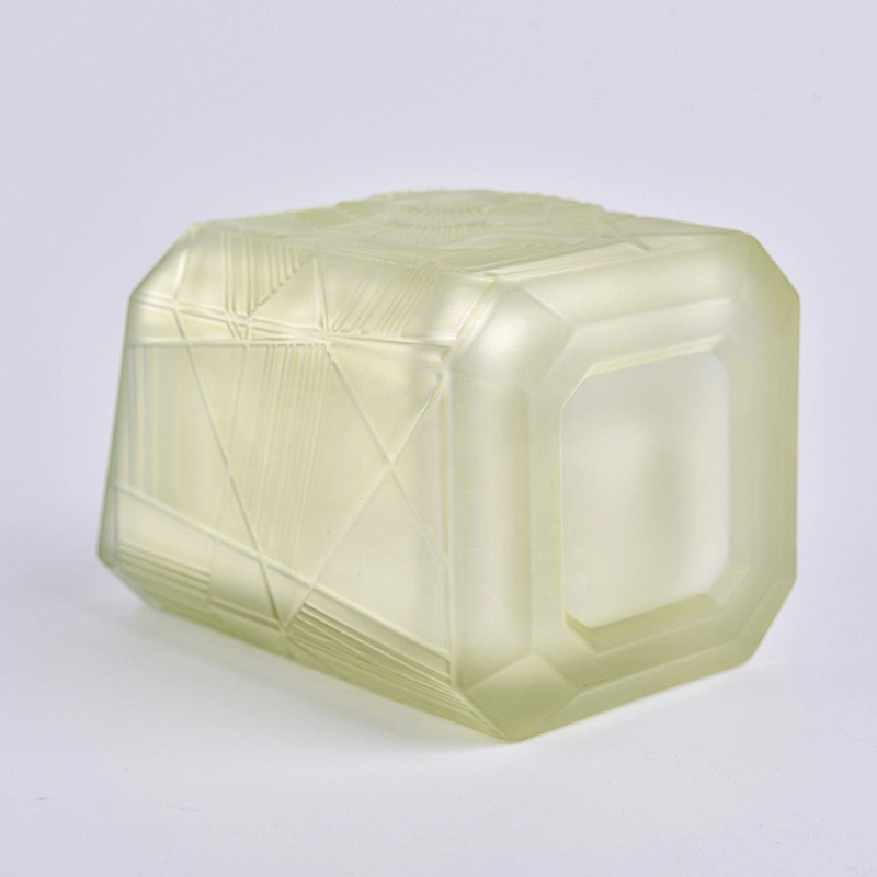 Hot sales Suppliers luxury square Glass candle jar holder