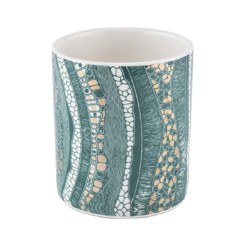 10oz luxury custom white ceramic candle holder vessels