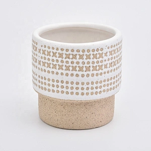 Heat resistant ceramic candle jars decorative candle holder wholesales