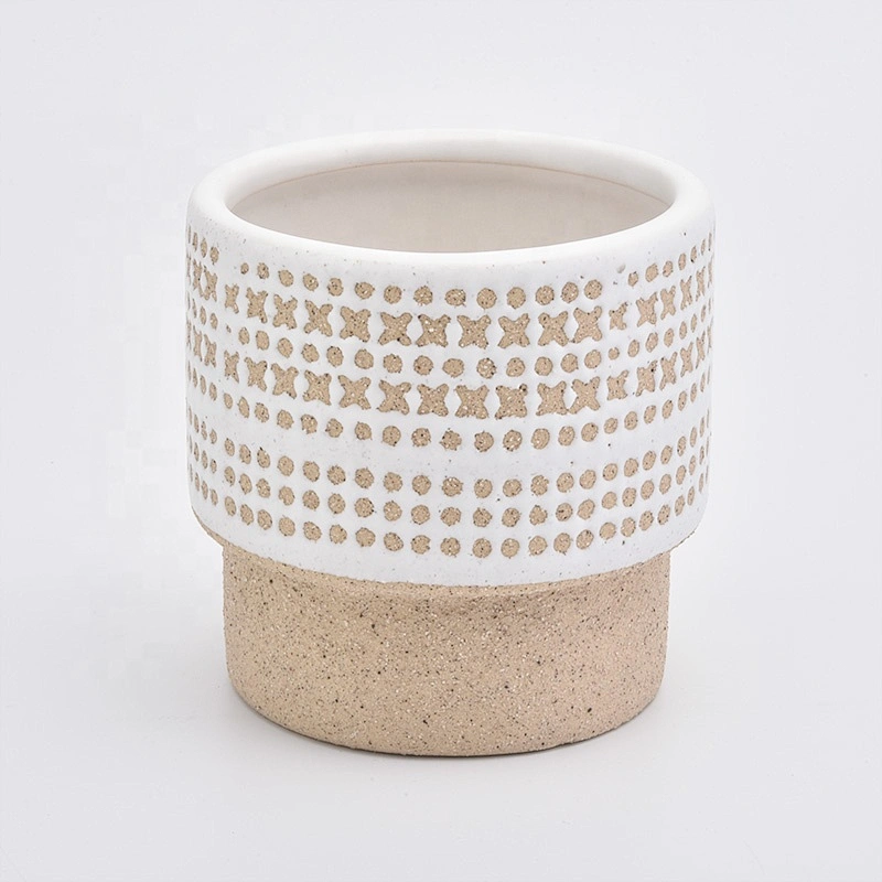Heat resistant ceramic candle jars decorative candle holder wholesales