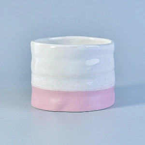 Christmas glazed custom ceramic votive candle jar candle holders party decoration use in bulk