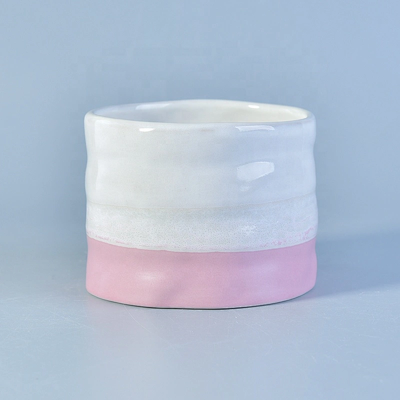 Christmas glazed custom ceramic votive candle jar candle holders party decoration use in bulk