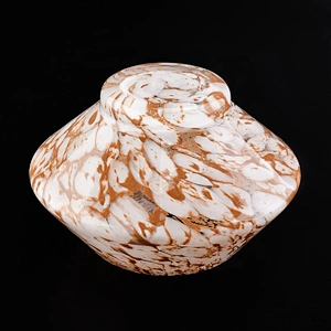 Antique iridescent glass candle container home Decoration