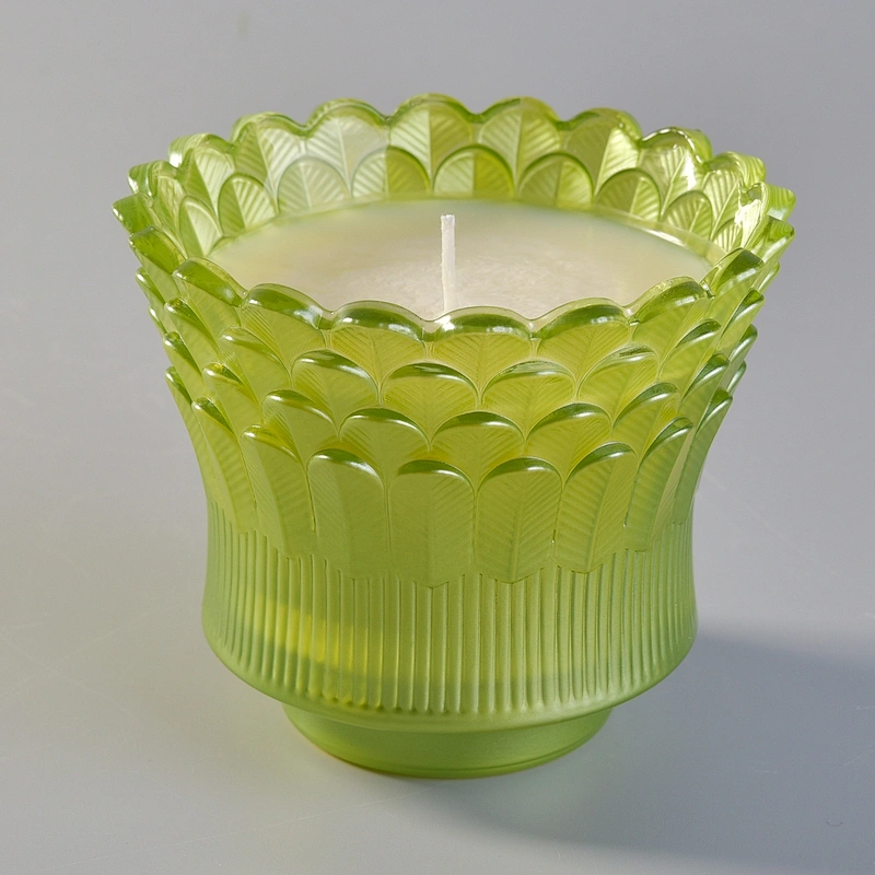 Wholesales tealight green luxury glass votive candle holders bulk
