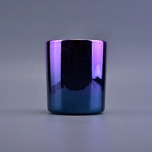 400ml Cylinder plating ceramic candle holder wholesales