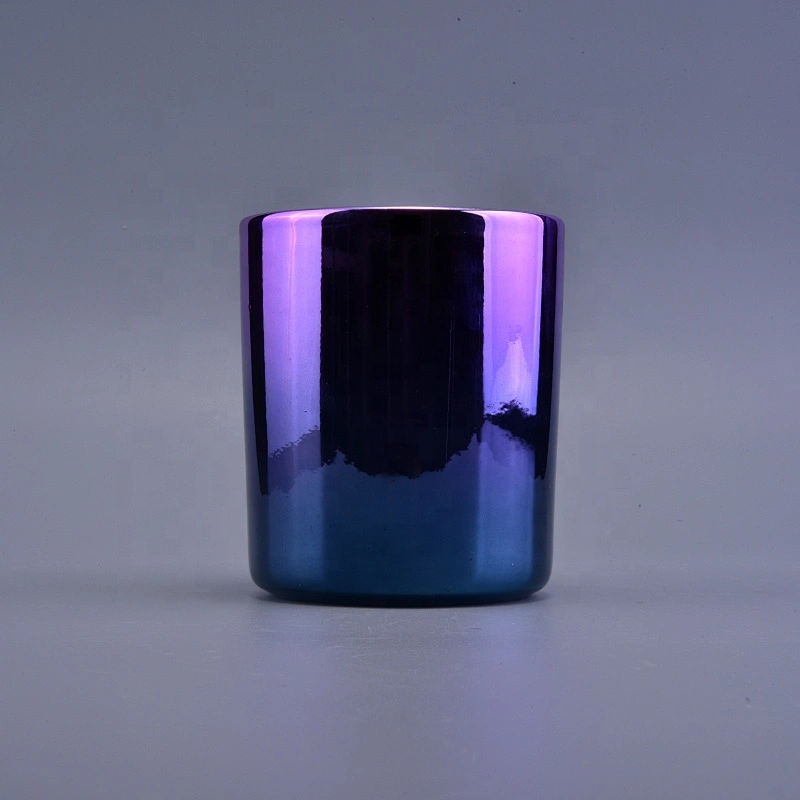 400ml Cylinder plating ceramic candle holder wholesales