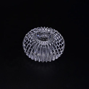 Sunny tealight empty round crystal candle glass container