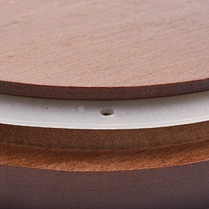 Chocolate wooden lids for glass candle jar supplier