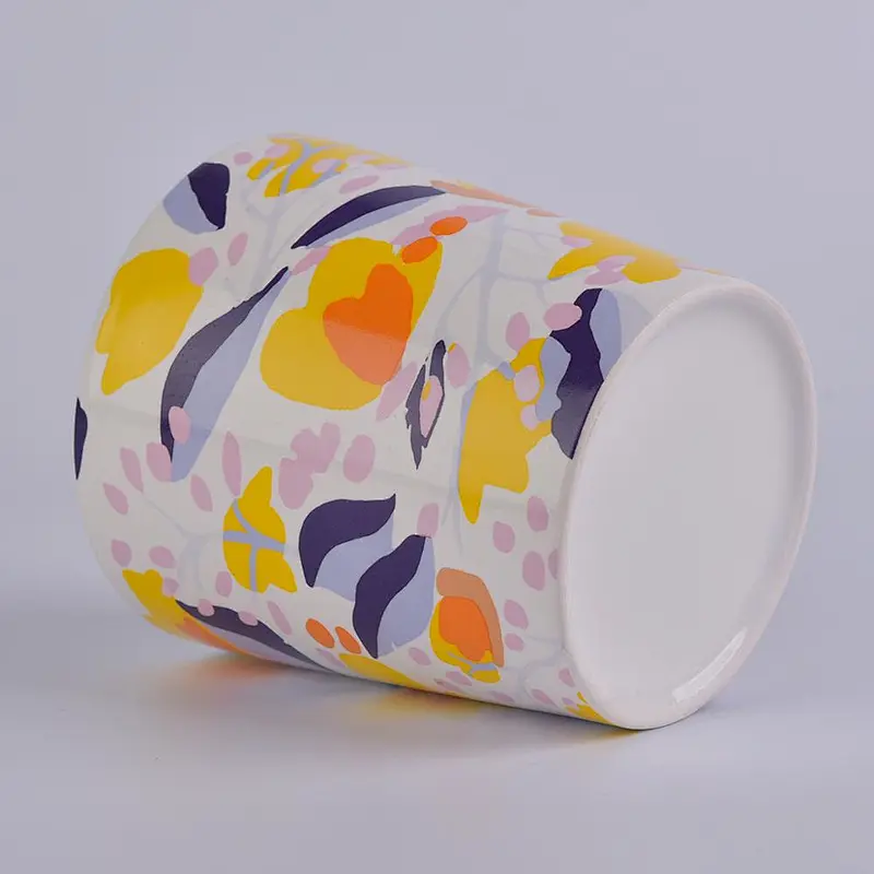 bright color ceramic vessel for candle making