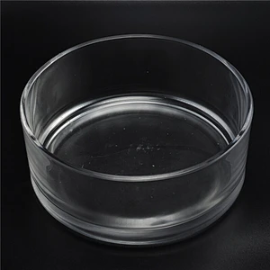 large glass holder for candles, 200mm diameter glass container