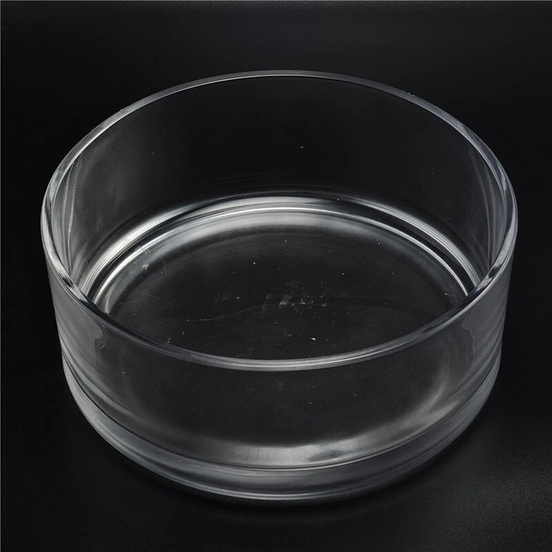 large glass holder for candles, 200mm diameter glass container