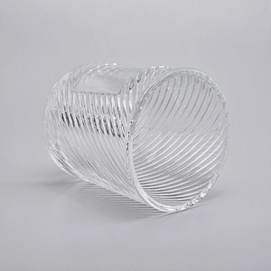 wholesale clear glass candle jars can be make different decoration candle holder