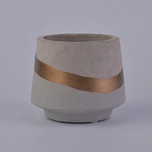 400ml Grey cement candle vessel handmade painting candle jar party decoration