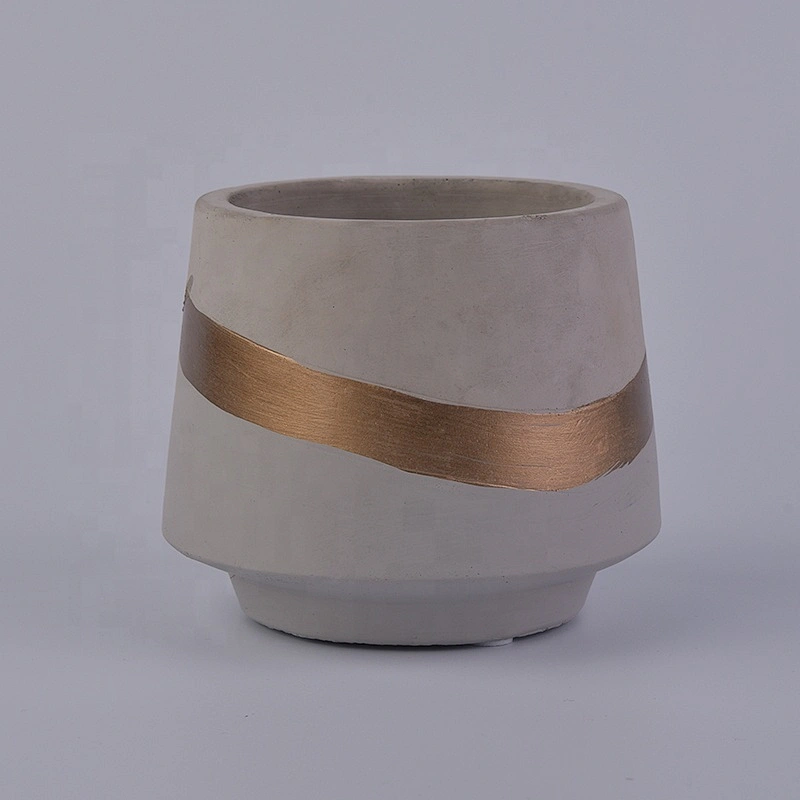400ml Grey cement candle vessel handmade painting candle jar party decoration