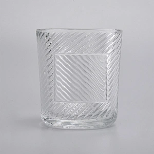 wholesale clear glass candle jars can be make different decoration candle holder
