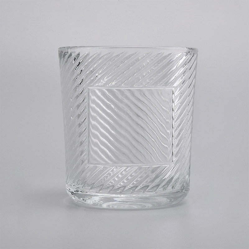 wholesale clear glass candle jars can be make different decoration candle holder