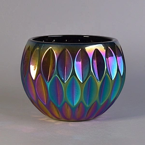 Empty plating candle vessel glass votive candle jar home decoration bulk