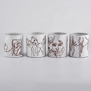 wholesale straight sided ceramic candle containers