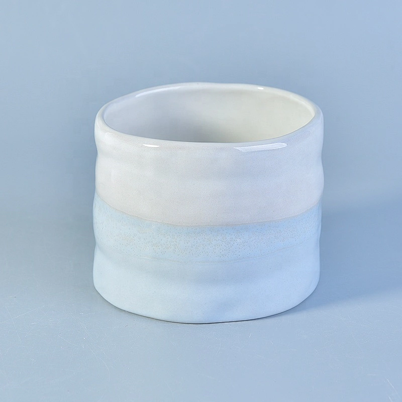 Unique glaze irregular ceramic tealight candle vessel candle containers home decorative use