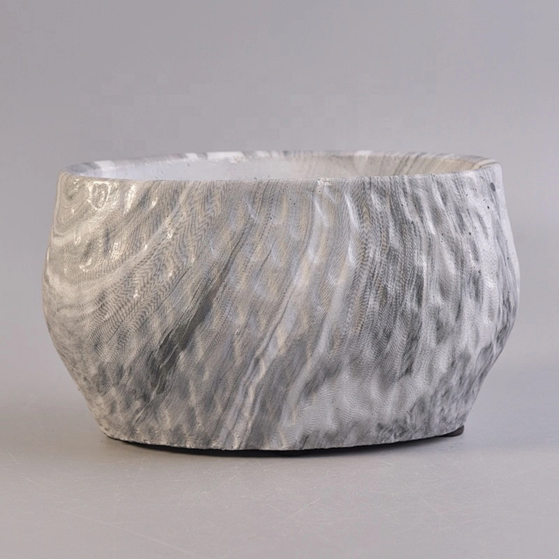 Oval cement candle jar custom supplier