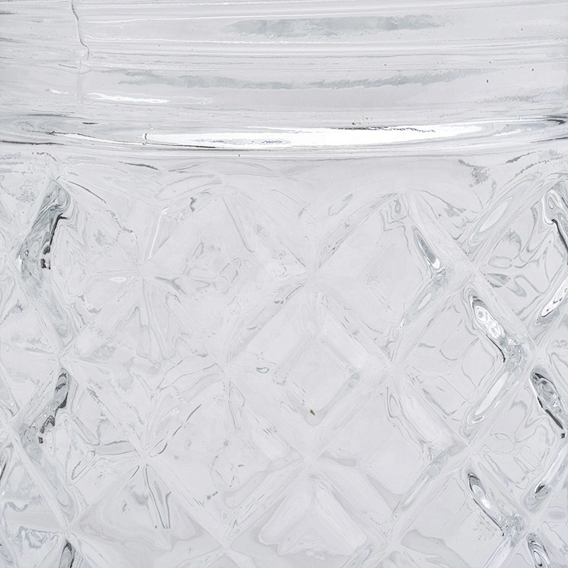 Clear engraving crystal candle holder votive glass candle jar home decorative