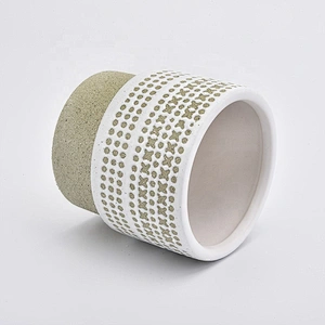 Mable ceramic candle jars frosted candle holders wedding decoration