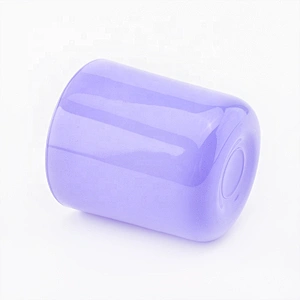 Luxury customized purple glass candle holder wedding decoration