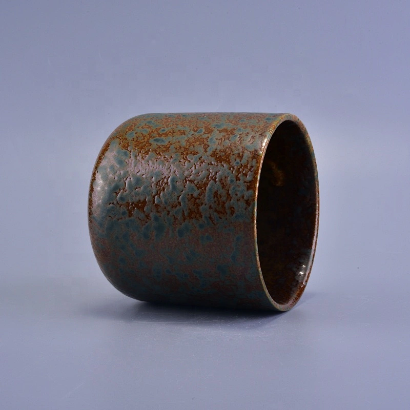 400ml Cylinder frosted ceramic votive candle jars wholesales